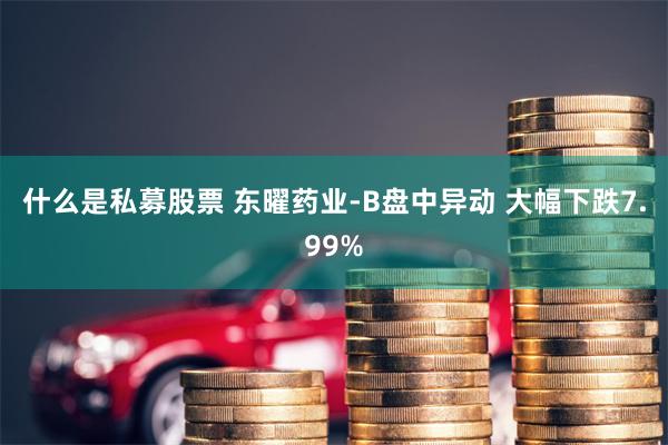 什么是私募股票 东曜药业-B盘中异动 大幅下跌7.99%